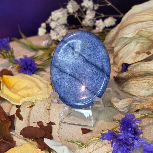 Blue Quartz Worry Stone