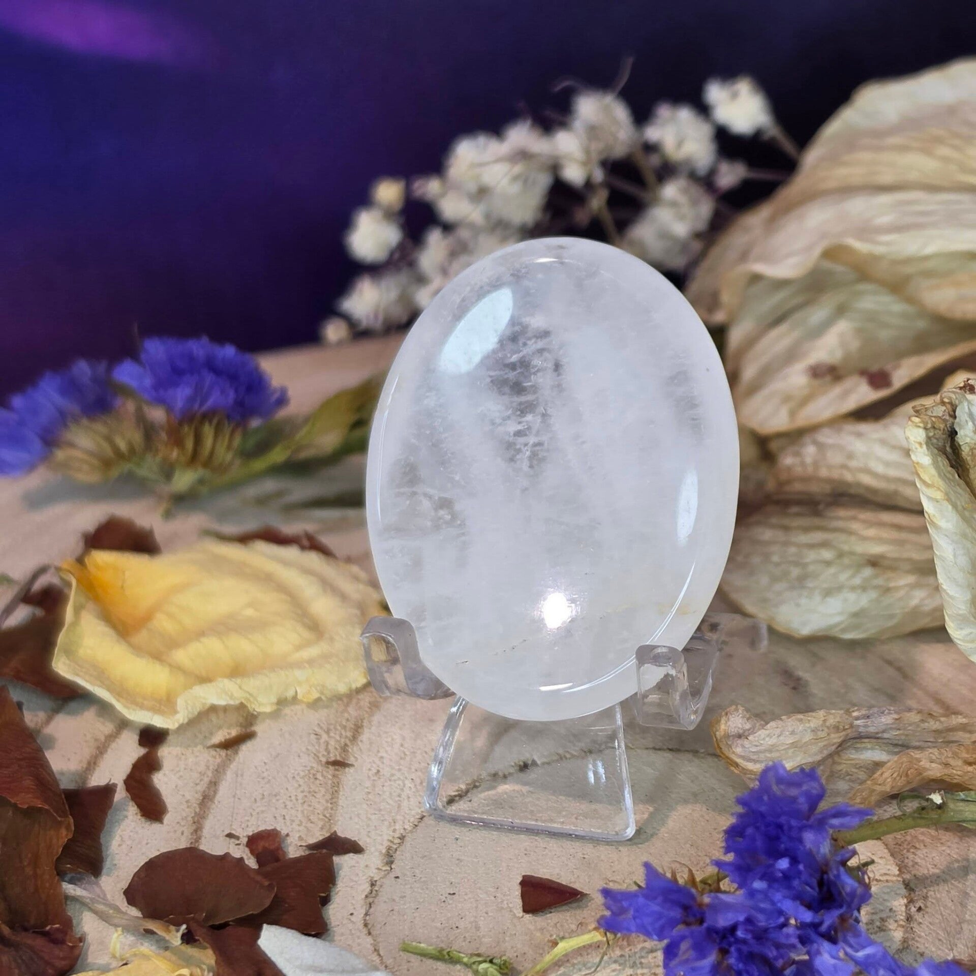 Clear Quartz Worry Stone