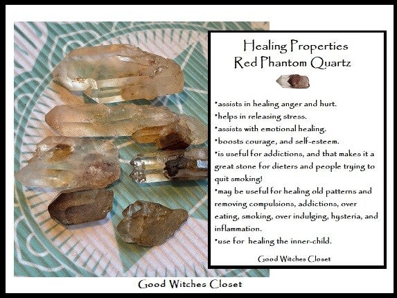 Red Phantom Quartz Point/piece