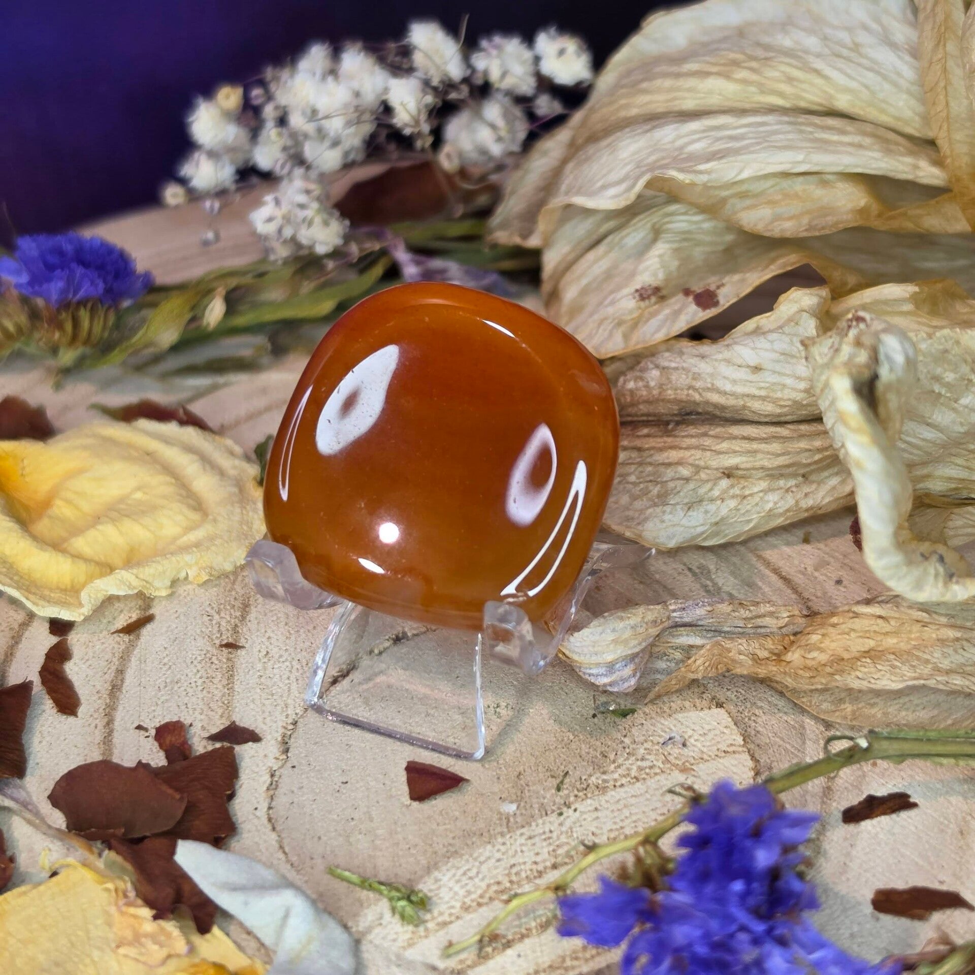Carnelian Worry Stone (Square shape)
