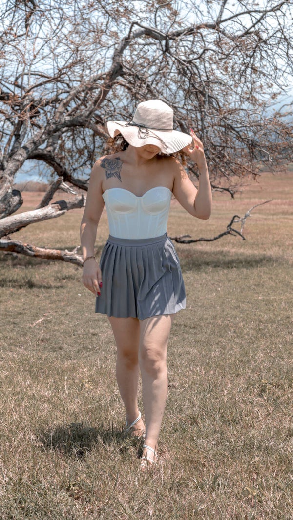 Jupe short plissée