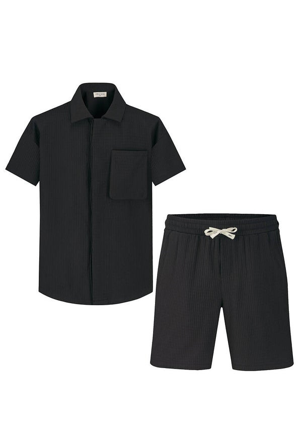 Ensemble chemise short uni