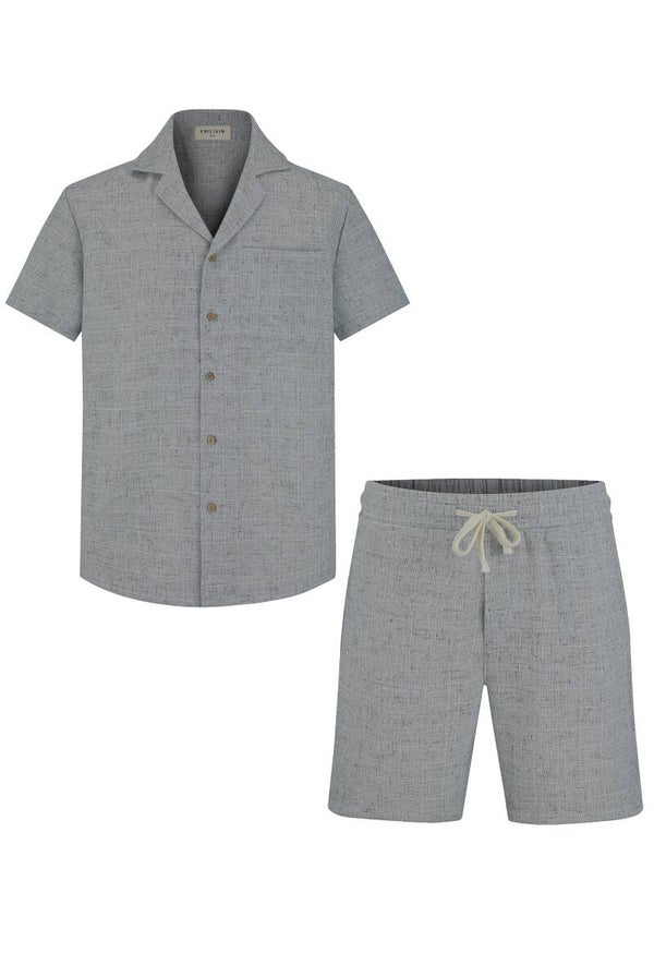 Ensemble chemise manches courtes short