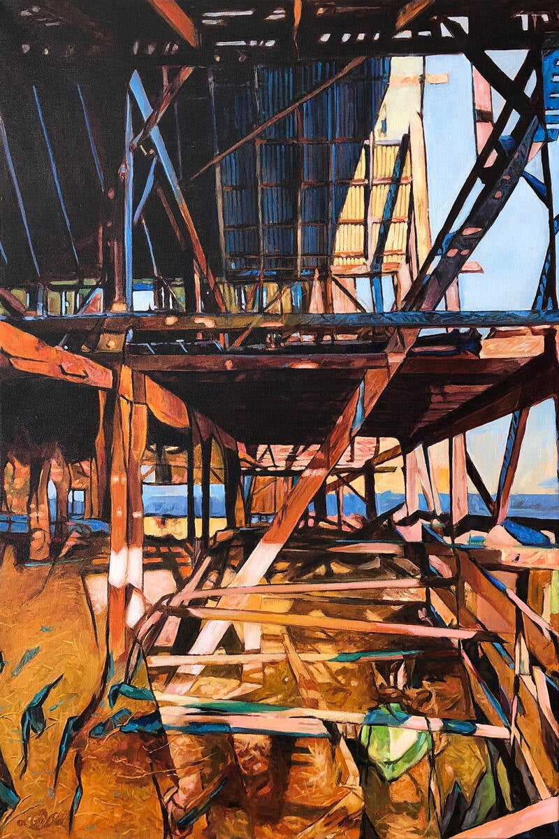 Barn Interior-Oil on canvas-24”X 36”-$800