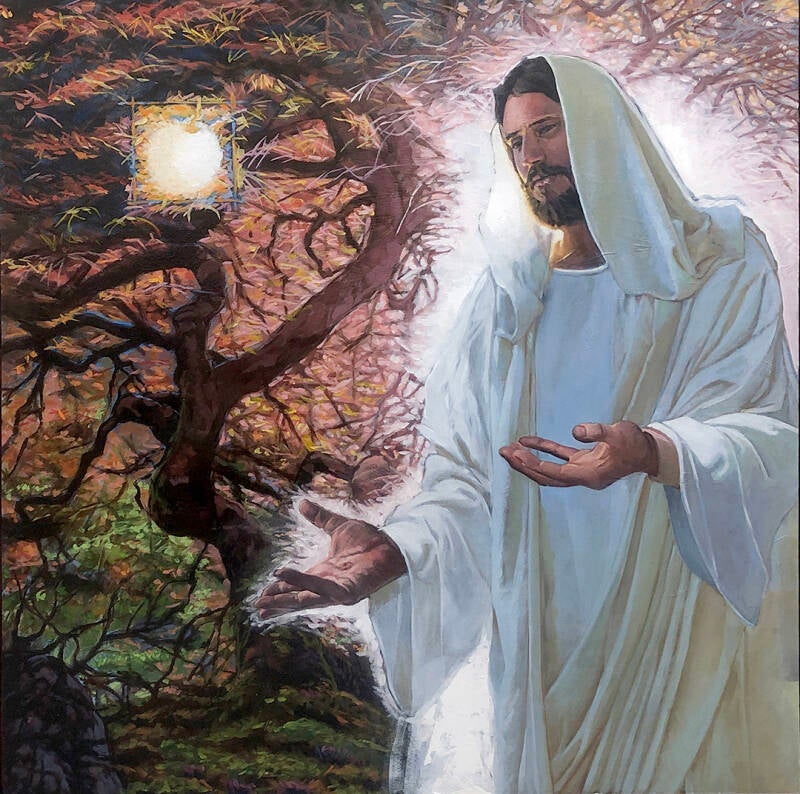 Christ The Tree-of-life-24”x 24”,  $800 each or $2,300 for all three as triptych.