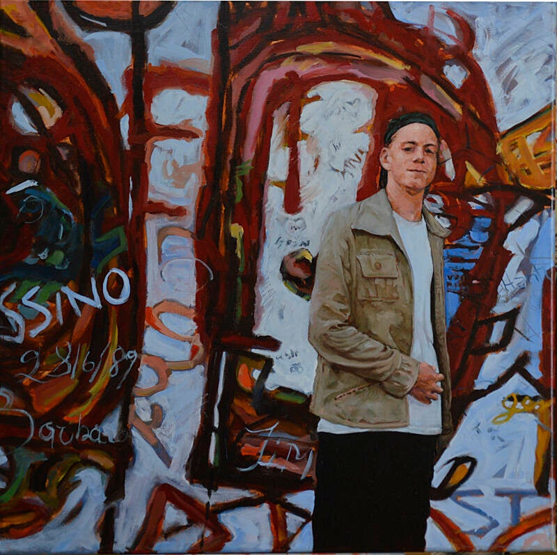 Berlin Wall-Oil On Canvas- 24"X24"-NFS