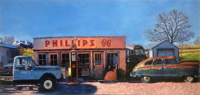 Phillips Closed-Oil on canvas,  20”X 42”, $1000 