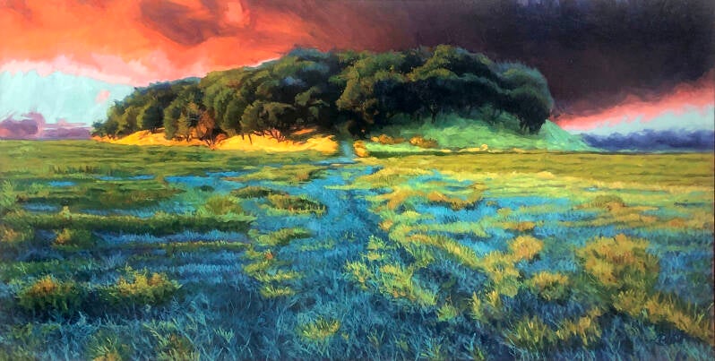 Turtle Island-Oil on canvas,  18”X 24”, $900  