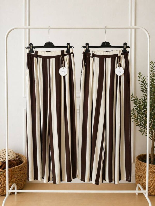 PANTALON DE RAYA MARRON