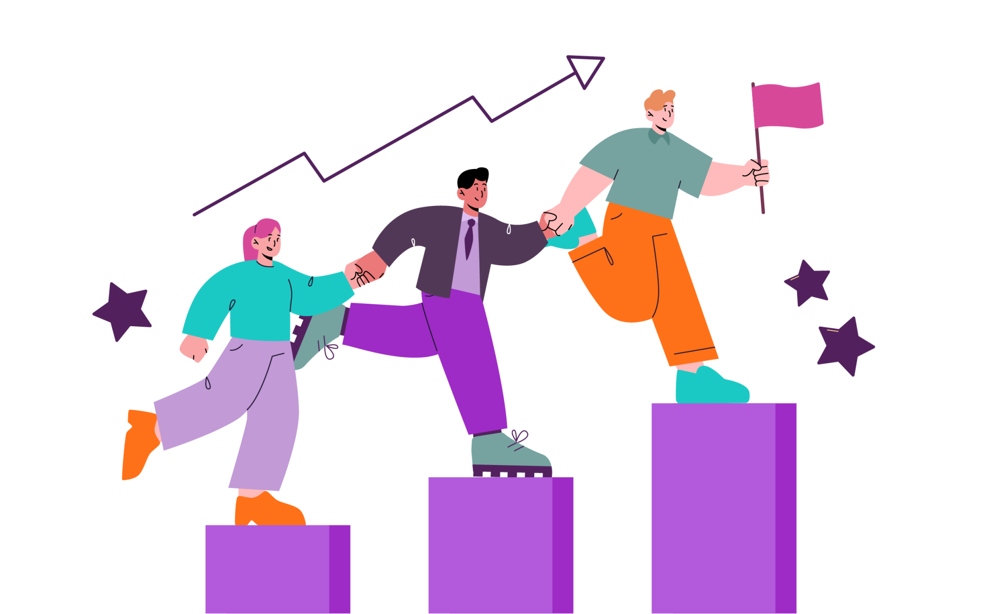 Illustration bilan de compétences — progression accompagnée pour retrouver du sens au travail et construire une trajectoire professionnelle alignée.