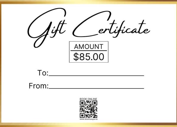 GIFT CERTIFICATE