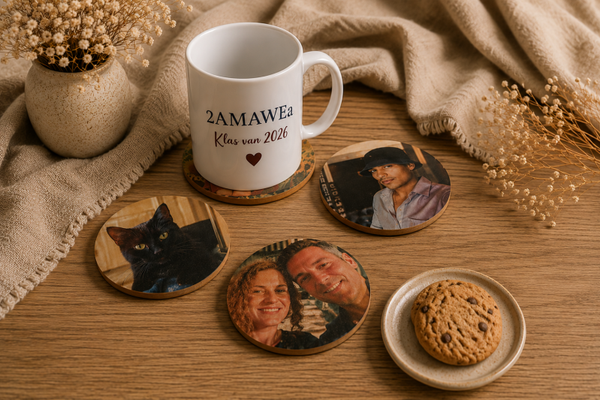 Gepersonaliseerde onderzetter - set van 6