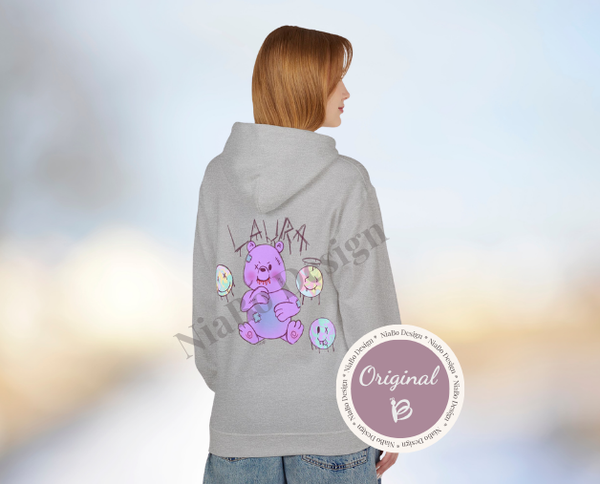 Hoodie met illustratie 'Bear' – Gepersonaliseerd met naam