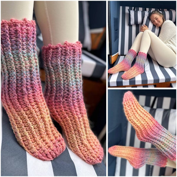 Häkelanleitung Kuschelsocken