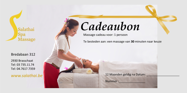 Cadeaubon voor 1 persoon 30 min