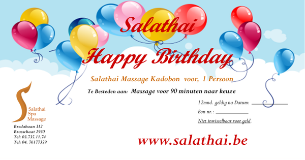 Salathai Happy Birthday Cadeaubon