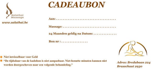 Salathai Cadeaubon compleet 2 personen 90 minuten