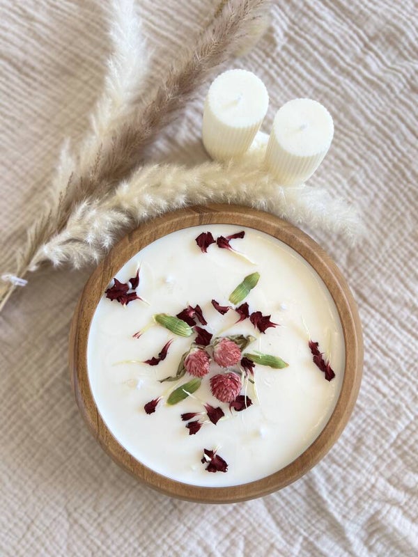 Botanical Artisan Wooden Candle