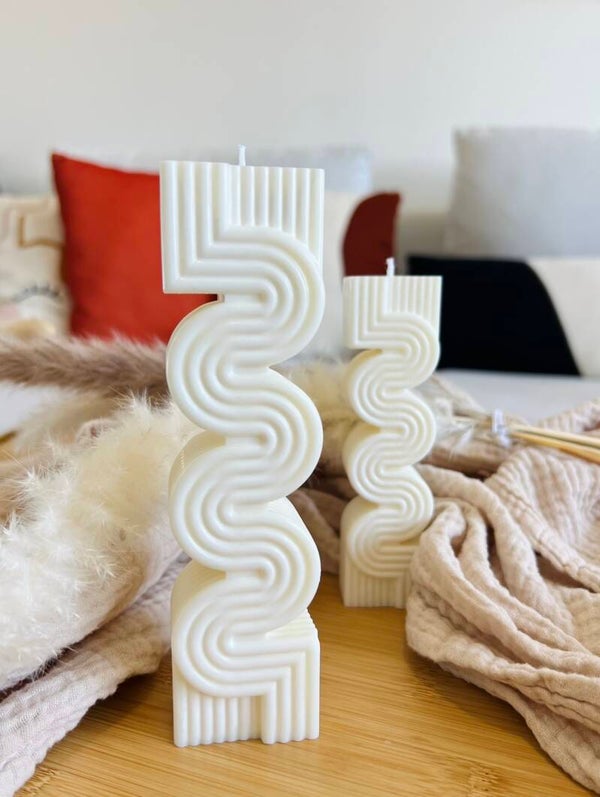 Ripple Twist Sculptural Candle