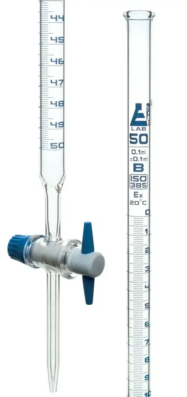 Bureta graduada con llave PFTE 50 ml marca CIVEQ