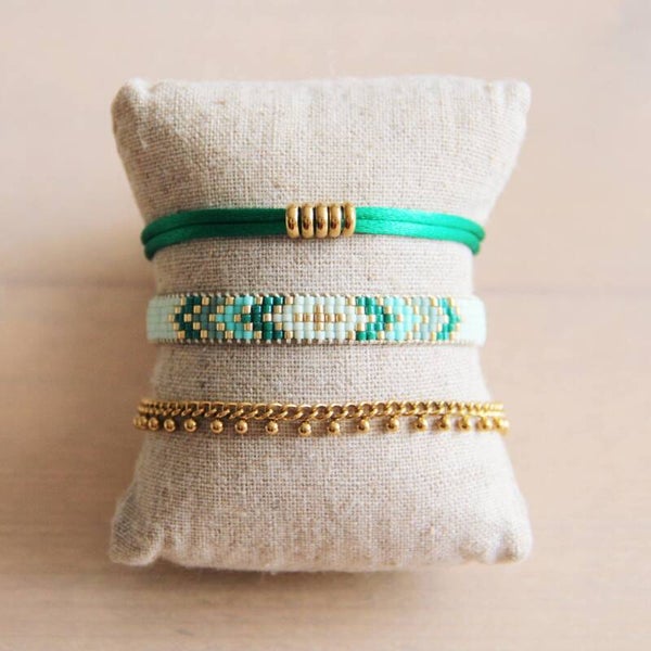 Bazou - Armband Satin Green