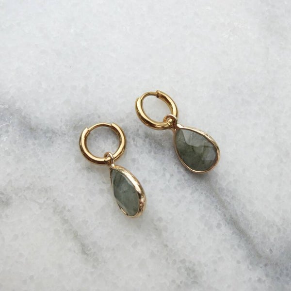 Bazou - Oorbel Drop Green