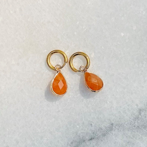 Bazou - Oorbel Drop Amber