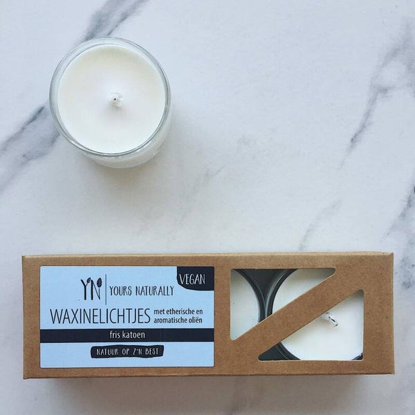 Waxinelichtjes Fris Katoen