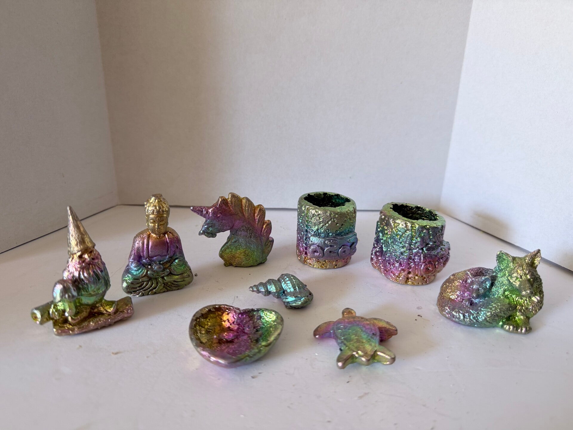 9 Bismuth Iridescent Rainbow Crystals