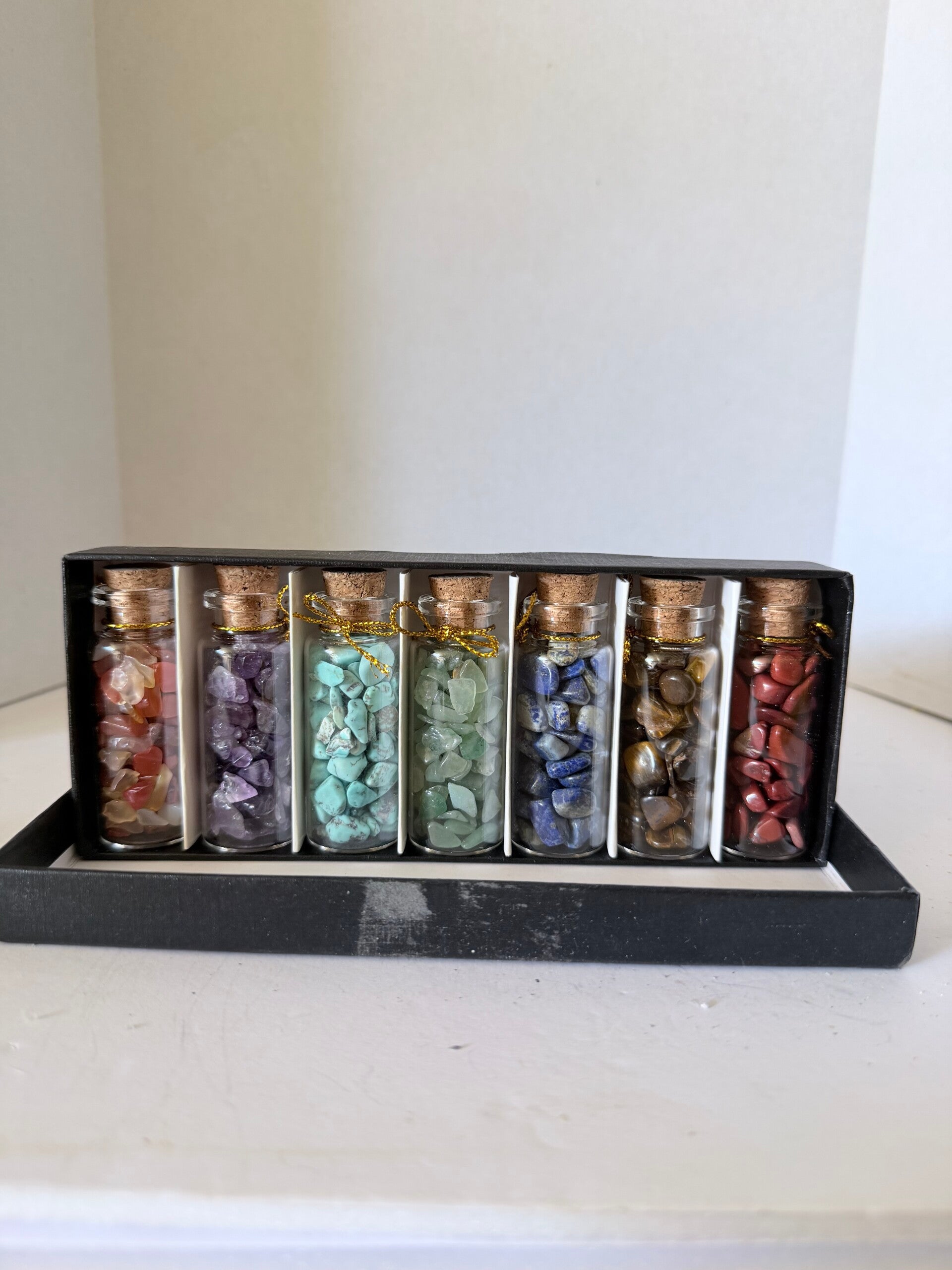7 Chakra Chips Wish Bottles