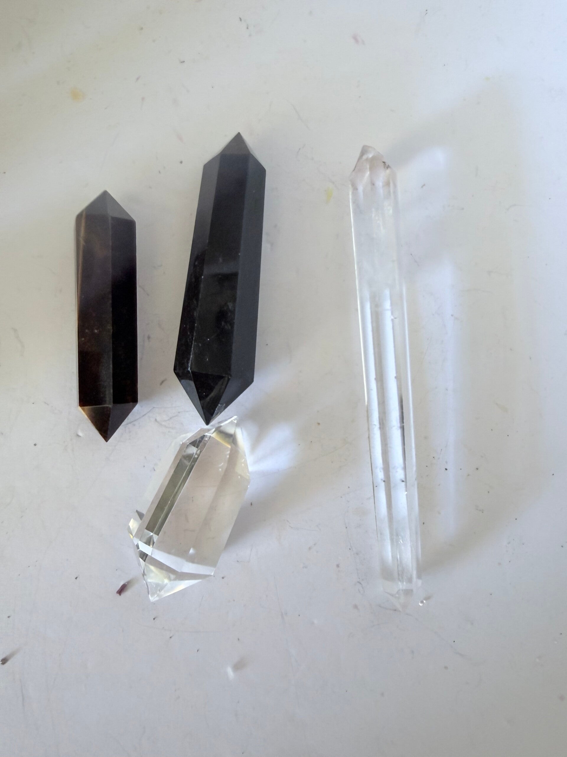 Black Obsidian & Crystal Point