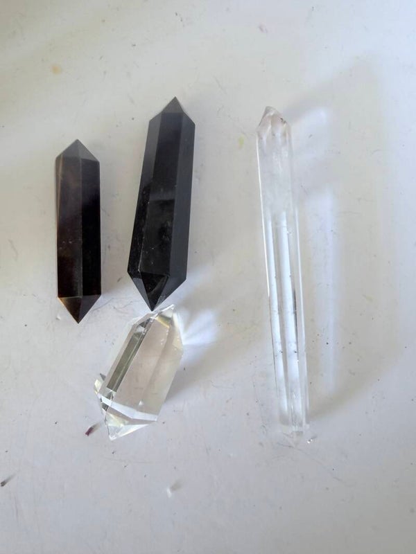 Black Obsidian & Crystal Point