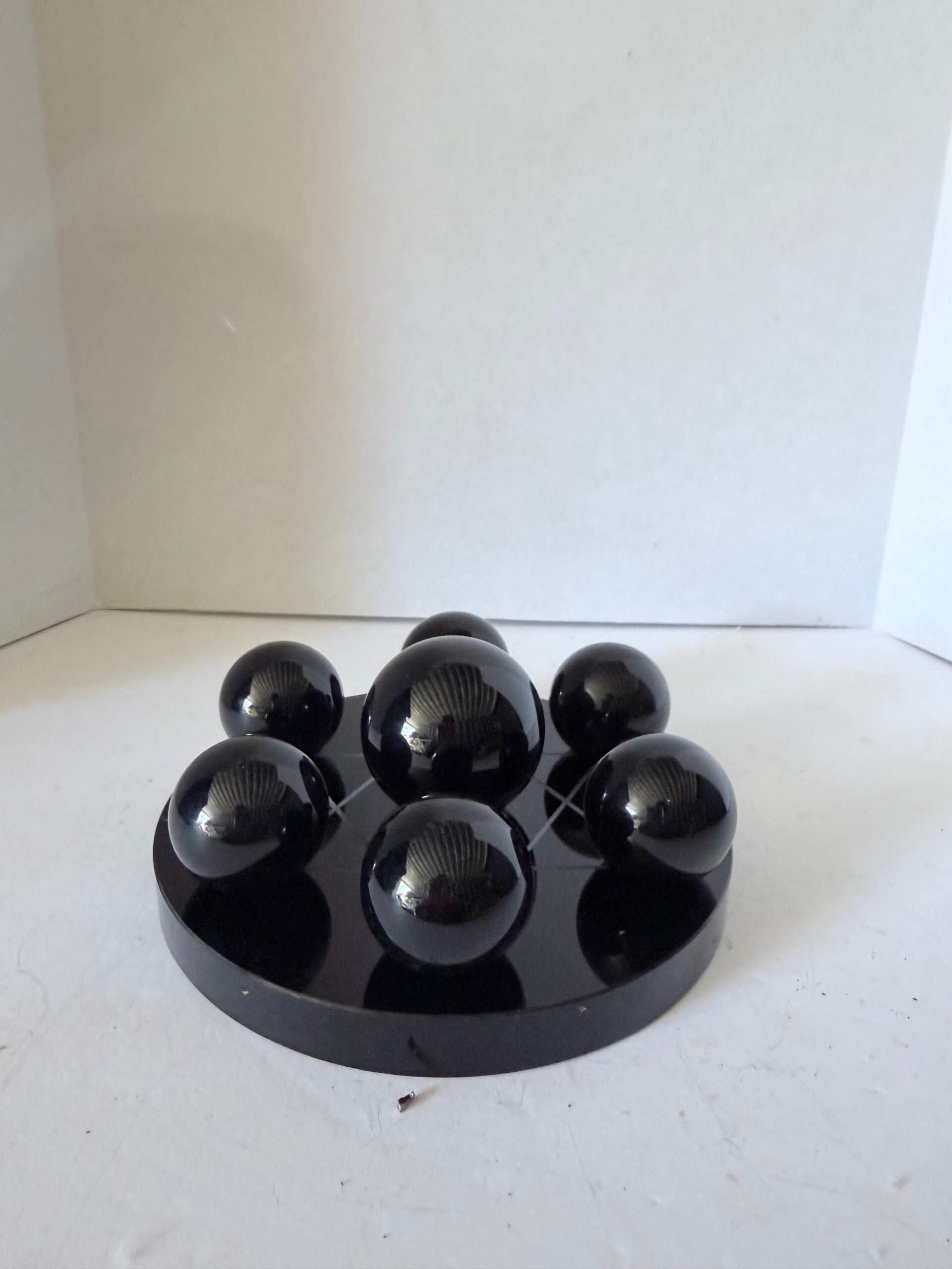 Black Obsidian 7 Star stone with Spheres