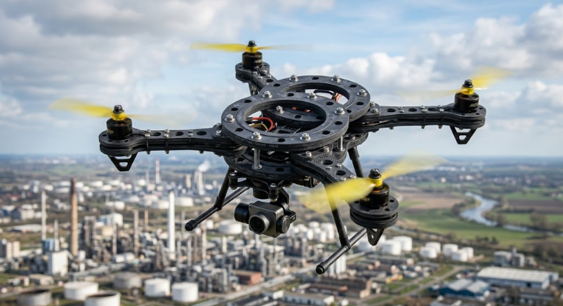 Drone gemaakt van Viton flenspakkingen met boutgaten