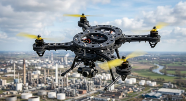 Drone gemaakt van Viton flenspakkingen met boutgaten