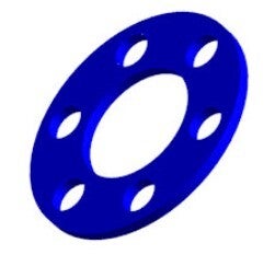 Informatie Silicone flenspakkingen met boutgaten blauw 60 Shore A