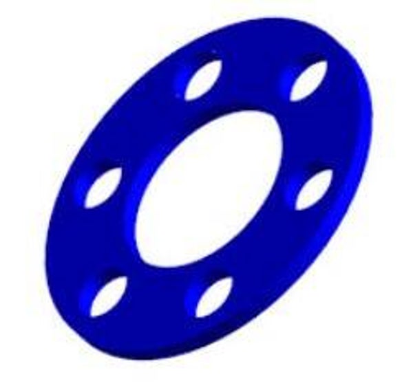 Informatie Silicone flenspakkingen met boutgaten blauw 60 Shore A