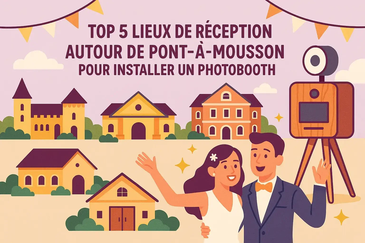 Top 5 des lieux de réception autour de Pont-à-Mousson pour installer un photobooth.