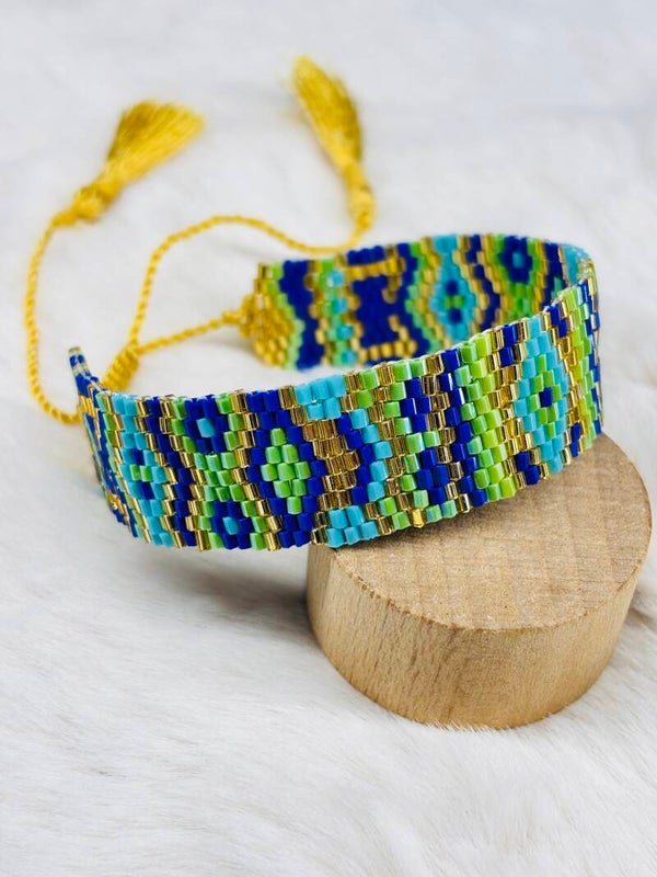 Armband Indiën Blue/ Green