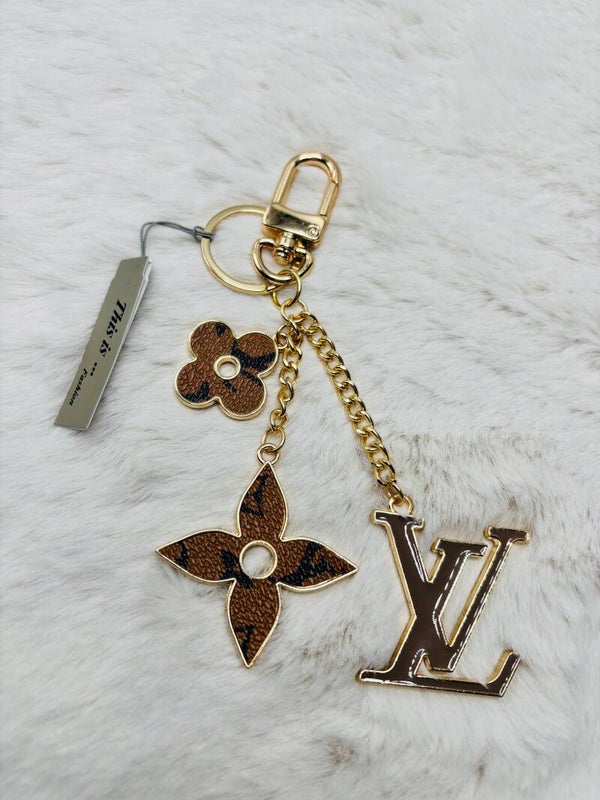 Handtas/sleutelhanger LV brown TIF