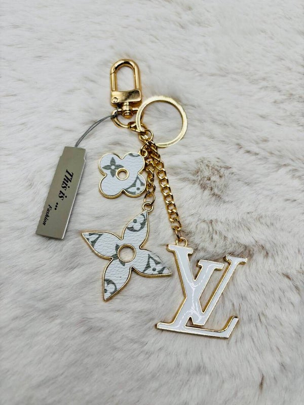Handtas/sleutelhanger LV white TIF