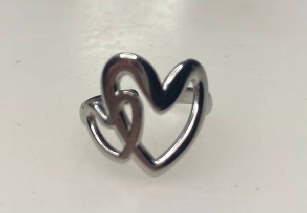 Dubbele hart ring