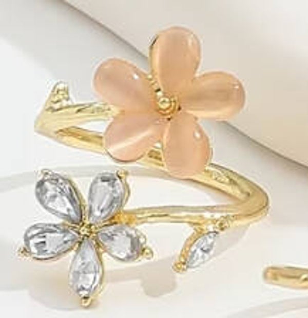 Ring met 2 bloemen 🌺