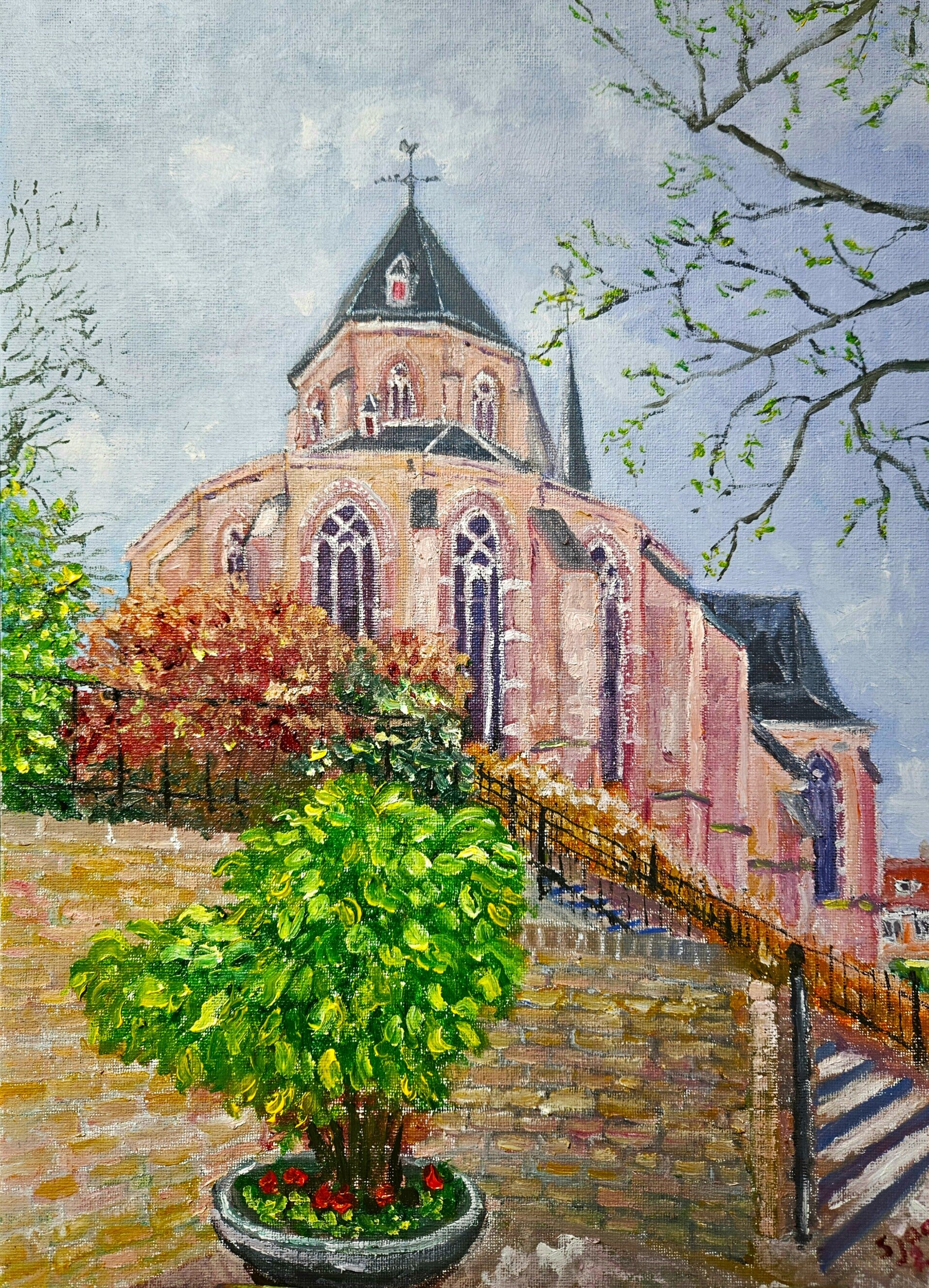 Aan de voet van de Bergkerk