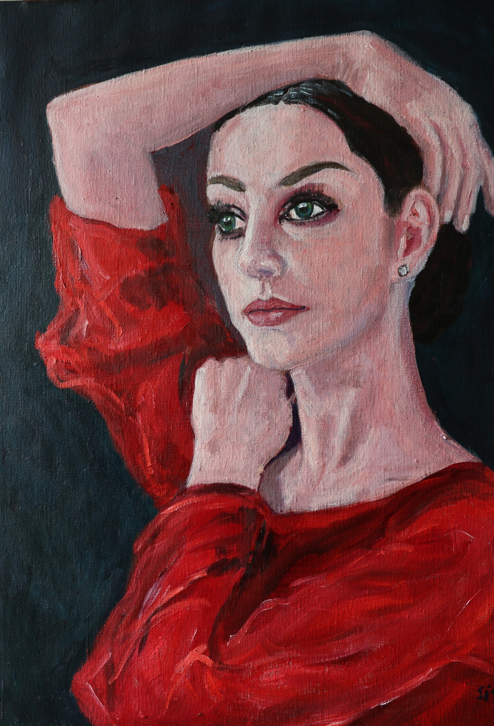 Vrouw in rood