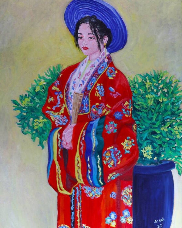 Vrouw in kimono
