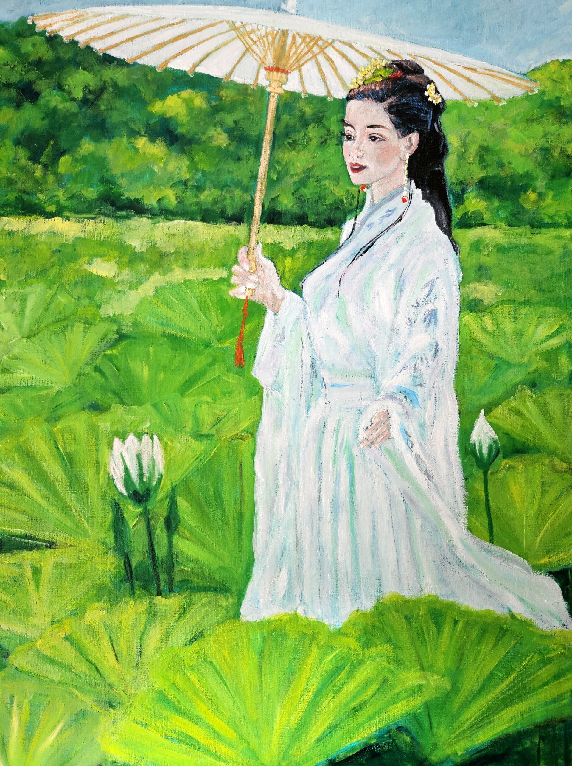 Vrouw met parasol