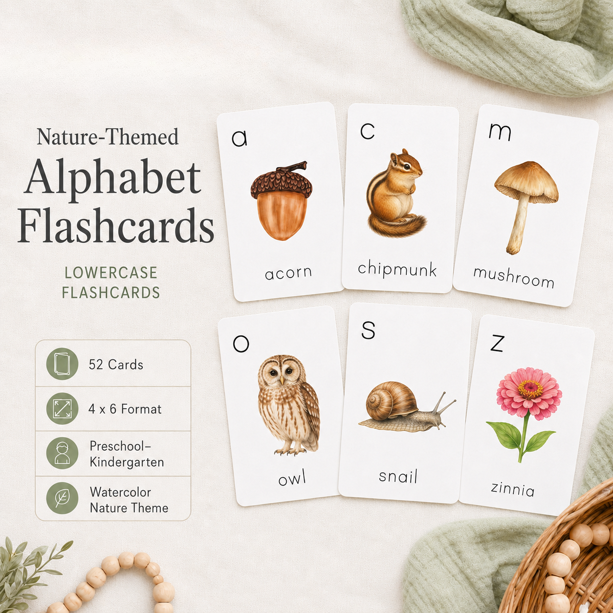 Lowercase Alphabet Flashcards - Hardcopy