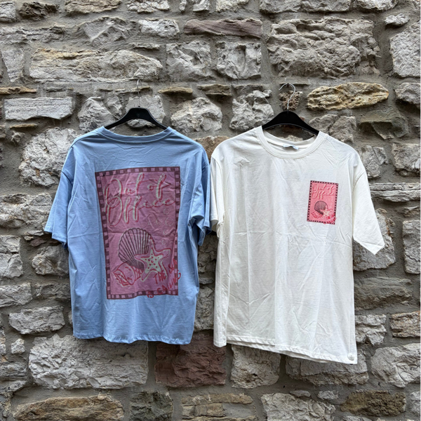 Tee-shirt "out of office" coquillage