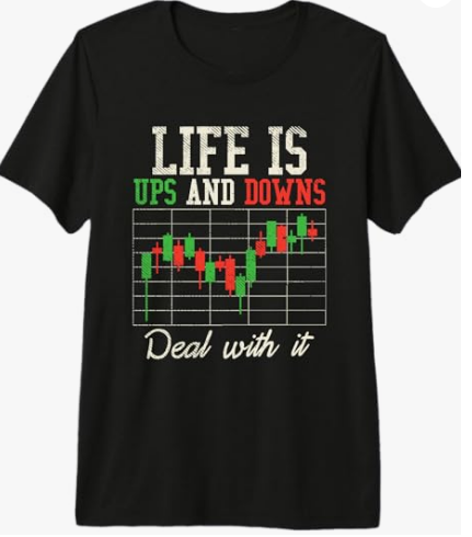 Kapitalmarkt Finanzmarkt Börsen Day-Trading Forex Trader Candle Stick Chart T-Shirt 